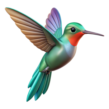 notável barroco beija Flor pairando dentro meio do ar não fundo com transparente fundo. genuíno png