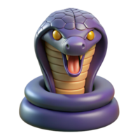 peaceful majestic King cobra with hood flared NO BACKGROUND with Transparent Background. elite png