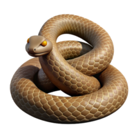 memorable organic Rattlesnake coiled NO BACKGROUND with Transparent Background. precision png