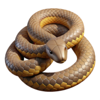 striking exemplary Rattlesnake coiled NO BACKGROUND with Transparent Background. png