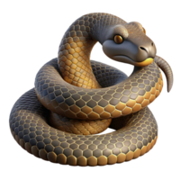 sought-after creative Rattlesnake coiled NO BACKGROUND with Transparent Background. genuine png