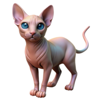 standout coastal Sphynx cat NO BACKGROUND with Transparent Background. flawless png