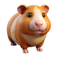 reflective sumptuous Guinea pig NO BACKGROUND with Transparent Background. impeccable png