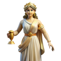 joyful wonderful Hera, Goddess of Marriage, regal pose, NO BACKGROUND with Transparent Background. sharp png