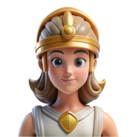 stunning reflective modern Athena, Goddess of Wisdom, wearing helmet, NO BACKGROUND with Transparent Background. original png