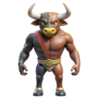 wonderful nordic Minotaur, half-bull, half-man, NO BACKGROUND with Transparent Background. elite png