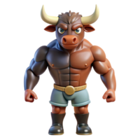 majestic geometric Minotaur, half-bull, half-man, NO BACKGROUND with Transparent Background. authentic png