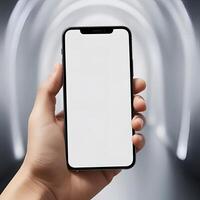 Minimalist Smartphone Mockup with a Blank Screen for Customization photo