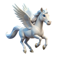 rare vintage Pegasus, winged horse, white, NO BACKGROUND with Transparent Background. impeccable png