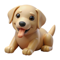 mesmerizing notable A playful Labrador retriever puppy, chewing a bone. NO BACKGROUND with Transparent Background. png
