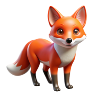 whimsical beautiful A cunning red fox, alert expression. NO BACKGROUND with Transparent Background. original png