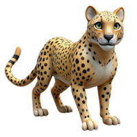 mesmerizing harmonious tropical A spotted cheetah, ready to pounce. NO BACKGROUND with Transparent Background. masterfully captured png