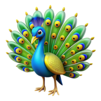 signature renaissance A colorful peacock displaying its feathers. NO BACKGROUND with Transparent Background. expertly shot png