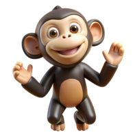 gorgeous tranquil geometric A playful chimpanzee. NO BACKGROUND with Transparent Background. sharp png