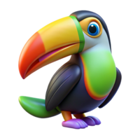 mesmerizing bohemian A colorful toucan with a large beak. NO BACKGROUND with Transparent Background. professional png