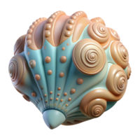 wonderful playful tropical A seashell with intricate patterns. NO BACKGROUND with Transparent Background. genuine png