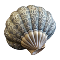 serene sought-after A seashell with intricate patterns. NO BACKGROUND with Transparent Background. png