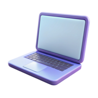 striking distinguished Laptop with blank screen NO BACKGROUND with Transparent Background. png
