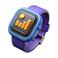 pristine geometric Smartwatch displaying fitness data NO BACKGROUND with Transparent Background. gallery standard png