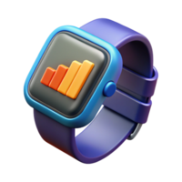 radiant inspired Smartwatch displaying fitness data NO BACKGROUND with Transparent Background. png