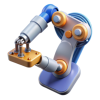 serene unforgettable Robot arm holding a circuit board NO BACKGROUND with Transparent Background. png