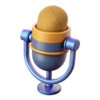 striking futuristic Microphone with pop filter NO BACKGROUND with Transparent Background. artisan png