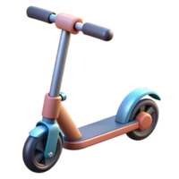 mesmerizing surreal Electric scooter with folded handlebars NO BACKGROUND with Transparent Background. refined png
