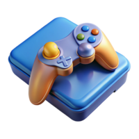 gorgeous industrial Gaming console with controller NO BACKGROUND with Transparent Background. precision png