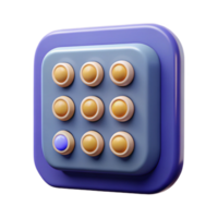 sumptuous urban Security system keypad with numbers NO BACKGROUND with Transparent Background. 8K png