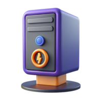 splendid dreamy traditional Desktop computer tower with power button NO BACKGROUND with Transparent Background. professional png