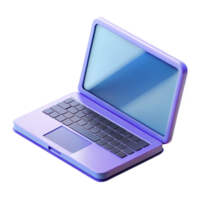 pristine bold classic Laptop computer with open lid NO BACKGROUND with Transparent Background. refined png