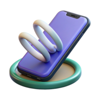 playful impressive Smartphone with wireless charging coil NO BACKGROUND with Transparent Background. crisp png