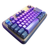 mesmerizing impressionist Gaming keyboard with mechanical switches NO BACKGROUND with Transparent Background. high quality png