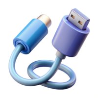 rare renaissance USB-C cable with connector NO BACKGROUND with Transparent Background. high resolution png