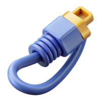 splendid standout Ethernet cable with RJ45 connector NO BACKGROUND with Transparent Background. png