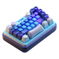 rare urban Gaming keyboard with mechanical switches NO BACKGROUND with Transparent Background. studio quality png
