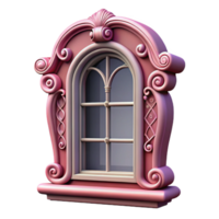 wonderful unparalleled Victorian window frame, intricate carvings, NO BACKGROUND with Transparent Background. png