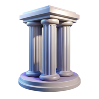 timeless organic Temple column, fluted, NO BACKGROUND with Transparent Background. refined png