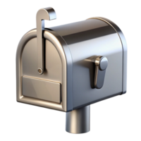 wonderful rare Modern mailbox, stainless steel, NO BACKGROUND with Transparent Background. png