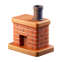 serene minimalist Chimney stack, brick, NO BACKGROUND with Transparent Background. artisan png