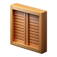 sumptuous dynamic futuristic Window shutter, wooden, louvered, NO BACKGROUND with Transparent Background. genuine png