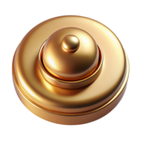 whimsical breathtaking Doorbell button, polished brass, NO BACKGROUND with Transparent Background. premium png
