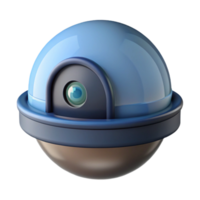 fascinating abstract Security camera, dome style, NO BACKGROUND with Transparent Background. detailed png