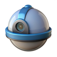 sought-after baroque Security camera, dome style, NO BACKGROUND with Transparent Background. premium png