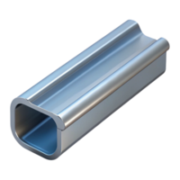 reflective impressive Gutter section, aluminum, seamless, NO BACKGROUND with Transparent Background. high resolution png