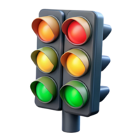 tranquil splendid Traffic light, LED signals, NO BACKGROUND with Transparent Background. high resolution png