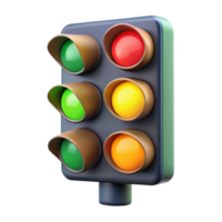 striking exemplary Traffic light, LED signals, NO BACKGROUND with Transparent Background. png