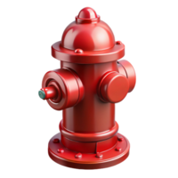 striking unparalleled Fire hydrant, red, metal, NO BACKGROUND with Transparent Background. png