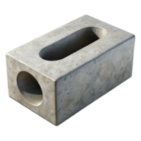 serein nordique béton bloc, creux cœur, non Contexte avec transparent Contexte. 8k png