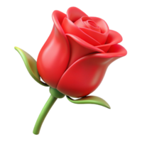 sumptuous notable Single red rose bud NO BACKGROUND with Transparent Background. png